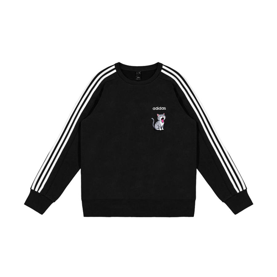 Adidas Adidas Sweatshirts Men's Black Crew Neck Moderate