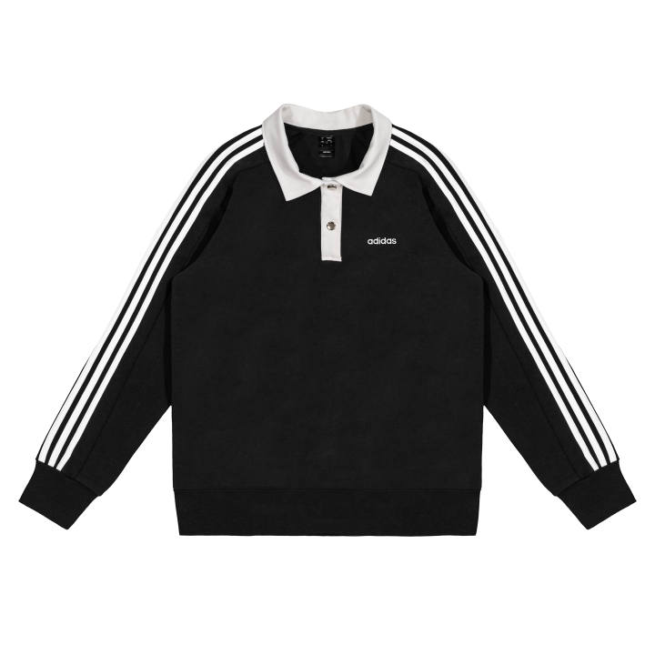 Adidas Adidas Sweatshirts Unisex Black Lapel Moderate Regular