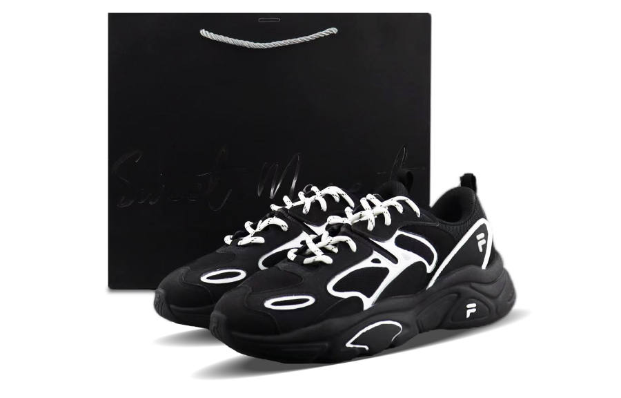 FILA Mars 2 Abrasion Resistant Low top Casual Shoes Unisex Black White