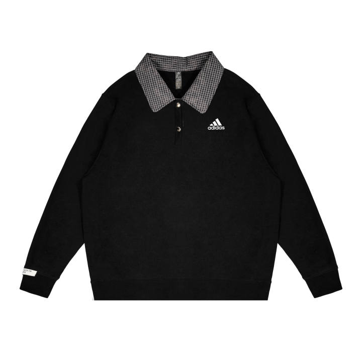 Adidas Adidas Sweatshirts Unisex Black Lapel Moderate Regular