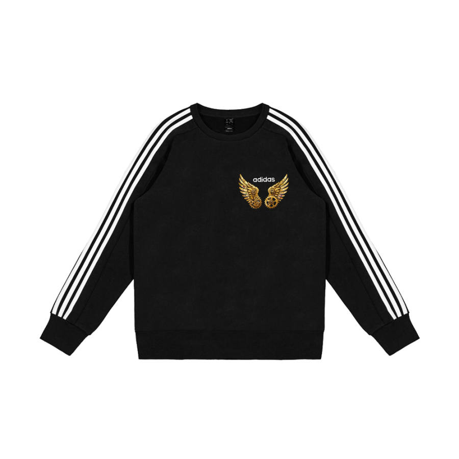 Adidas Adidas Sweatshirts Men's Black Crew Neck Moderate