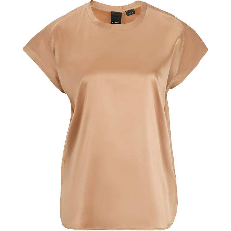 PINKO T Shirts Women's Coffee Crew Neck Moderate Other