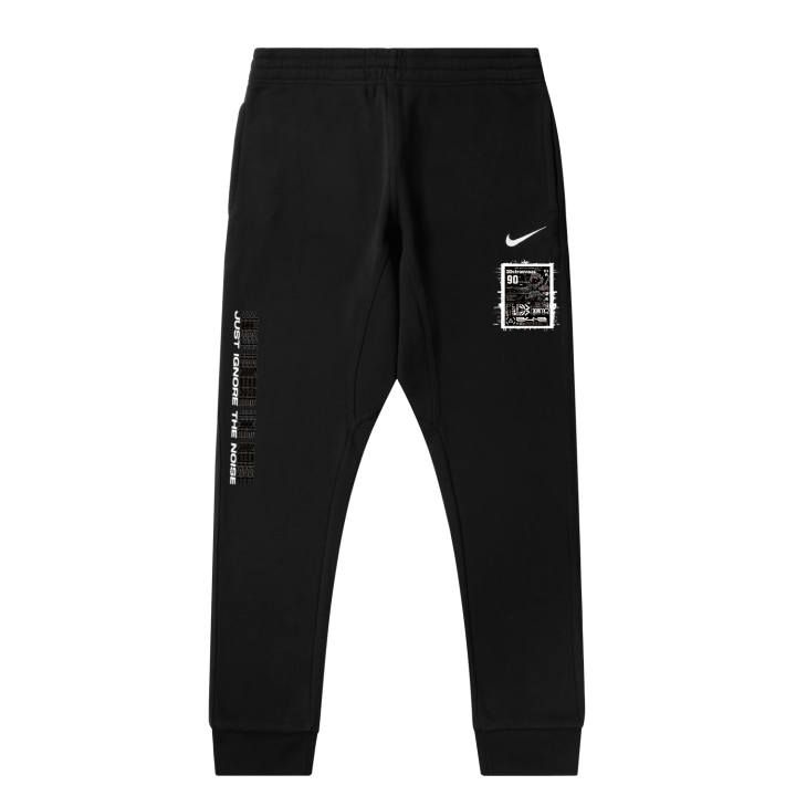 Nike Nike Fleece Lined Pixel Mecha K Solid Color Logo Casual Elastic Cuff Comfortable Knitted Sweatpants Unisex Black