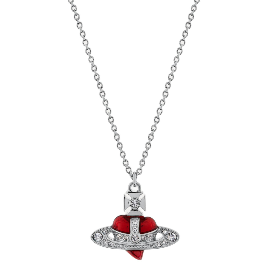 Vivienne Westwood Brass Necklaces Unisex Silver Red