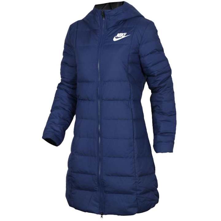 Nike Nike Down Jackets Women's Blue Hooded Moderate
