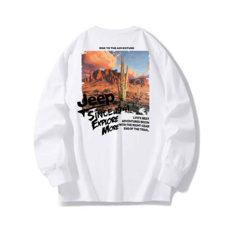Jeep T Shirts Unisex Crew Neck Moderate Straight Fit