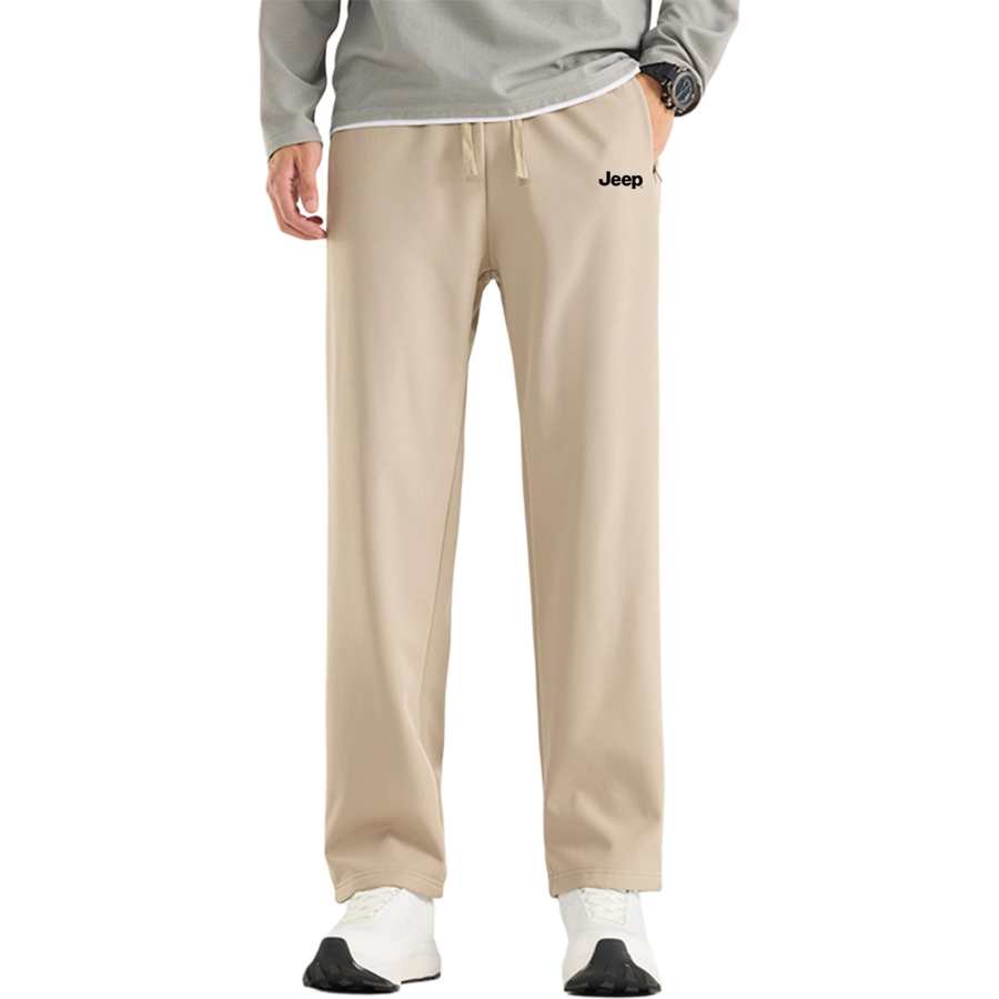 Jeep Casual Pants Unisex Thickened And Fleece Lined Straight Fit Pants