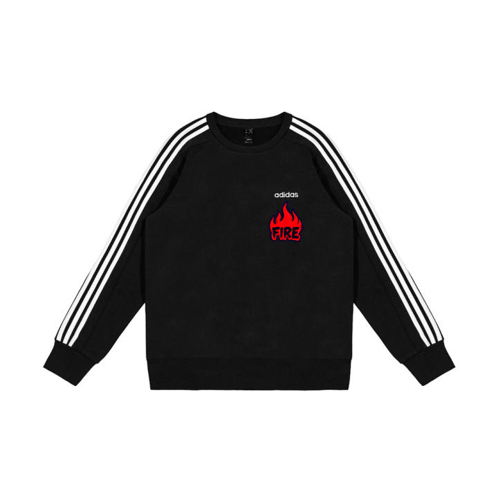 Adidas Adidas Sweatshirts Men's Black Crew Neck Moderate Regular