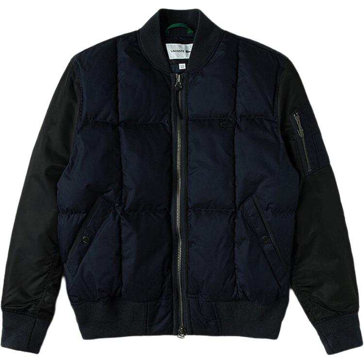 LACOSTE Puffer Jackets Men's FJD/Dark Blue/Black Stand Collar Moderate