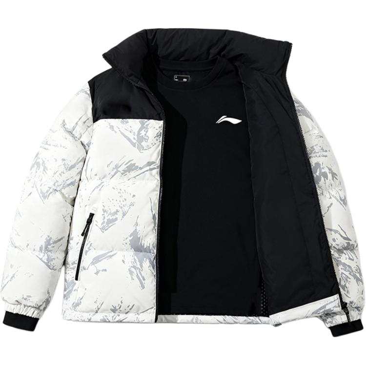 Li-Ning Li Ning Down Jackets Unisex White Crew Neck Thickened