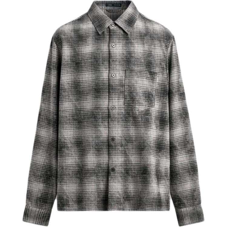 ZARA ZARA Shirts Men's Gray Lapel Moderate