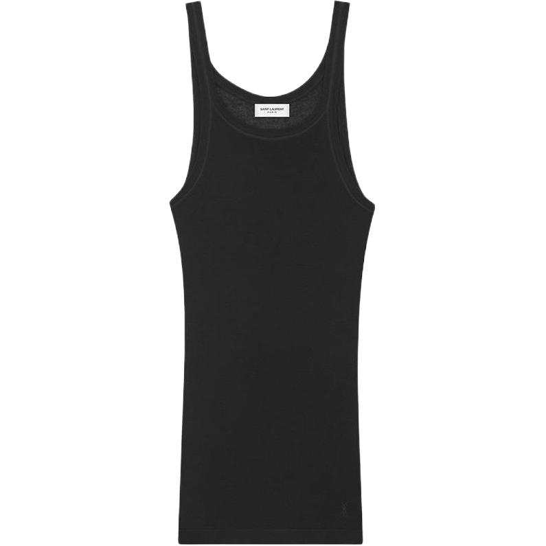 SAINT LAURENT SS23 Tank Top Men's Black