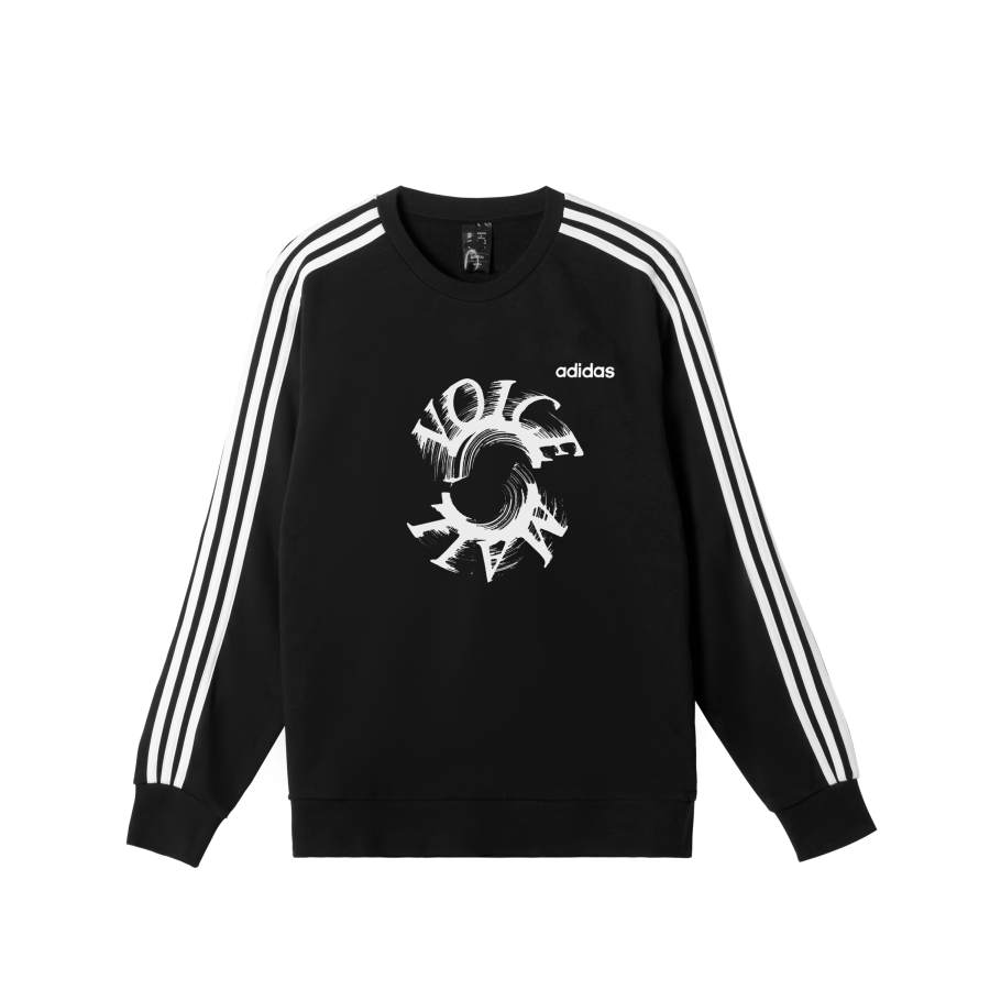 Adidas Adidas Sweatshirts Men's Black Crew Neck Moderate