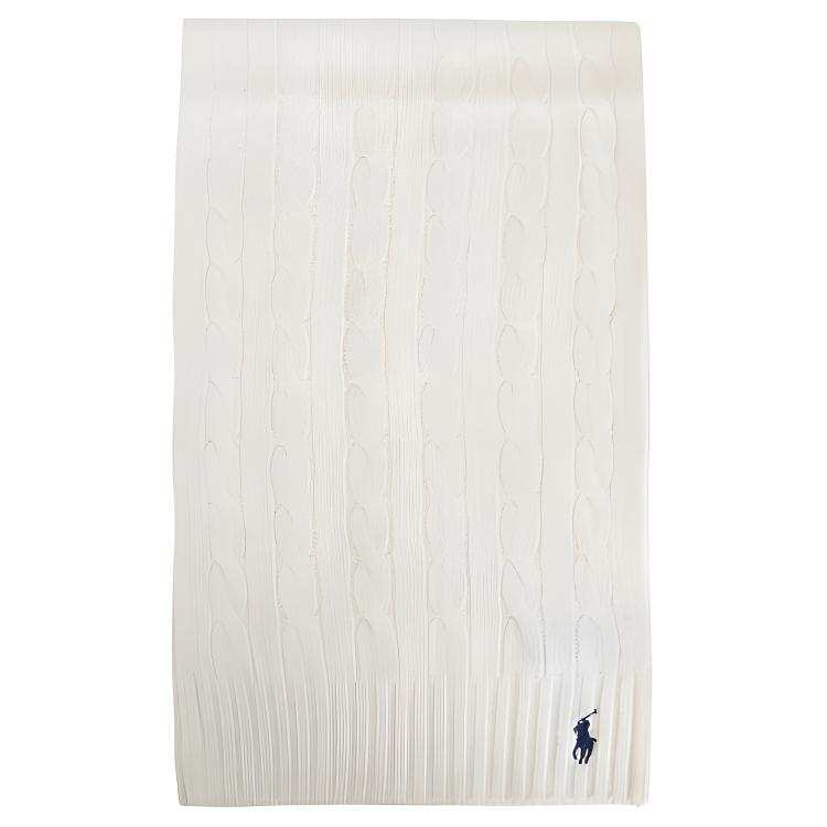 Polo Ralph Lauren Wool Knit Scarves Unisex Cream