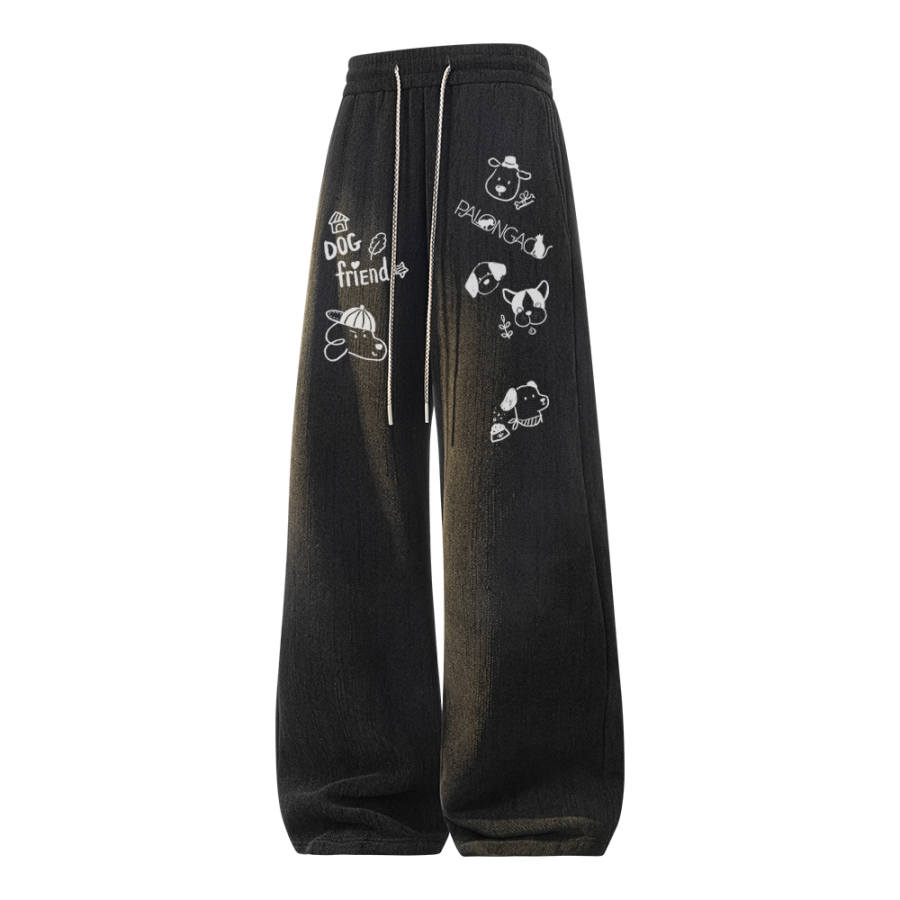 PAL ONGACO Casual Pants Unisex Thickened And Fleece Lined Sweatpants