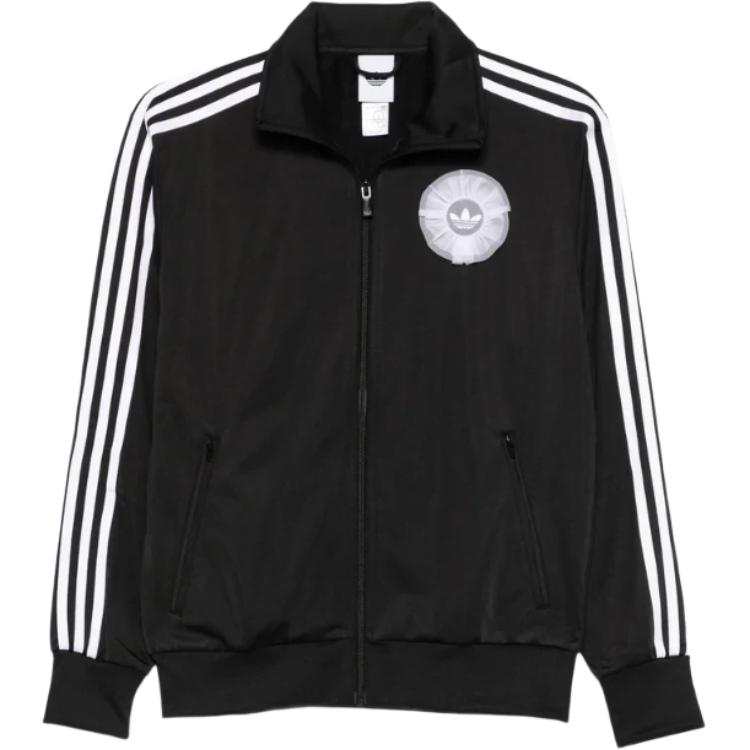 Adidas Originals zip-up stripe-detail sweatshirt