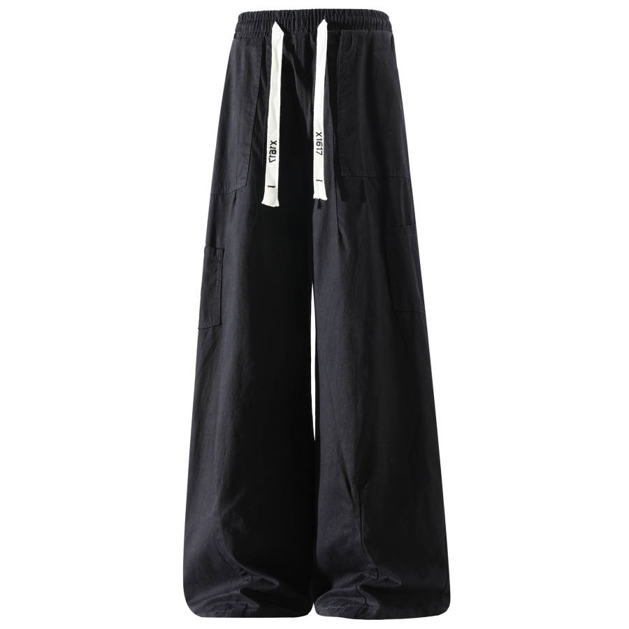 X1617 Casual Pants Unisex Moderate Wide Leg Pants