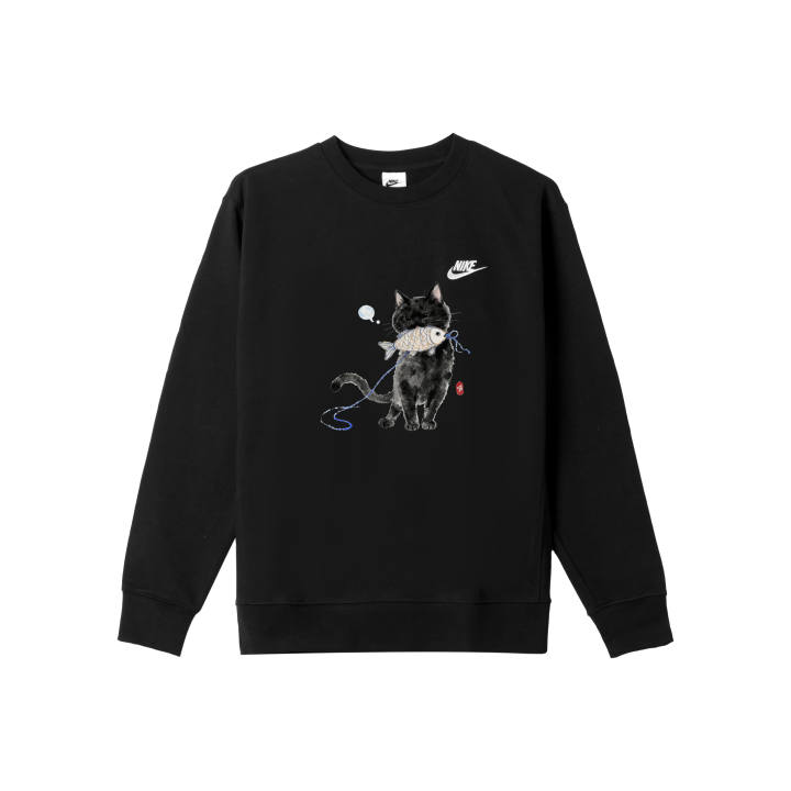 Nike Nike Sweatshirts Men's Black Crew Neck Moderate
