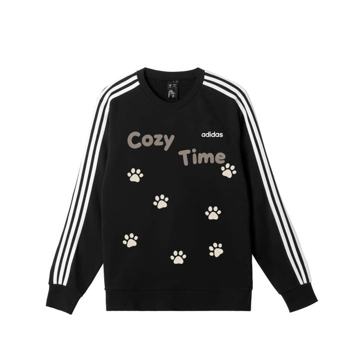 Adidas Adidas Sweatshirts Men's Black Crew Neck Moderate