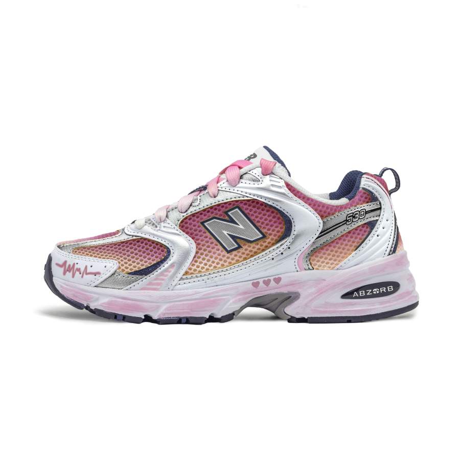 New Balance New Balance NB 530 Cushioning Abrasion Resistant Breathable Lightweight Low top Running Shoes Unisex Yellow Pink