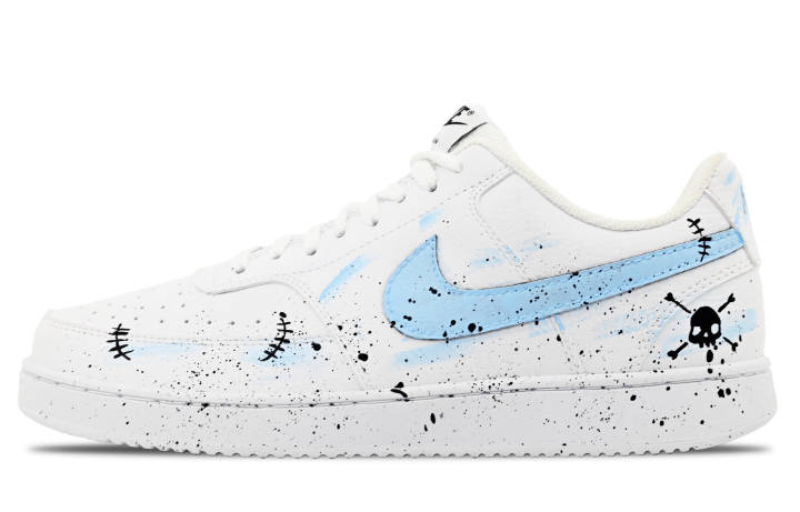 Nike Nike Court Vision 1 Cushioning, Wear Resistant Low top Skateboard Shoes Unisex Sky Blue