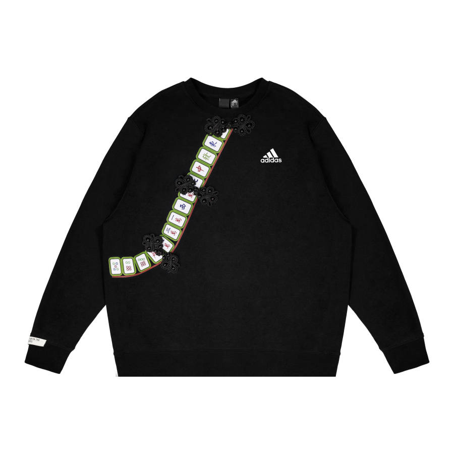 Adidas Adidas Sweatshirts Unisex Black Crew Neck Moderate Regular