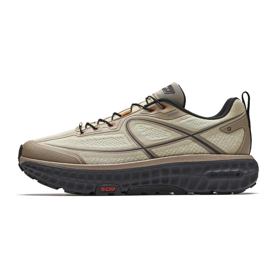 Anta Champion Full Row 2 Textile, Rubber Low top Running Shoes Men's Khaki Wood Color
