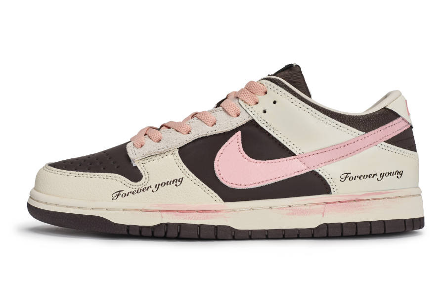 Nike Nike Dunk 811 Manufacturing, Vintage Sweetheart Low top Skateboard Shoes Men's Beige Pink Brown