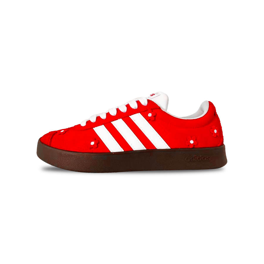 Adidas Adidas VL COURT 2.0 YIMING Manufacturing, Red Velvet Affairs Balance Low top Skateboard Shoes Unisex Red White