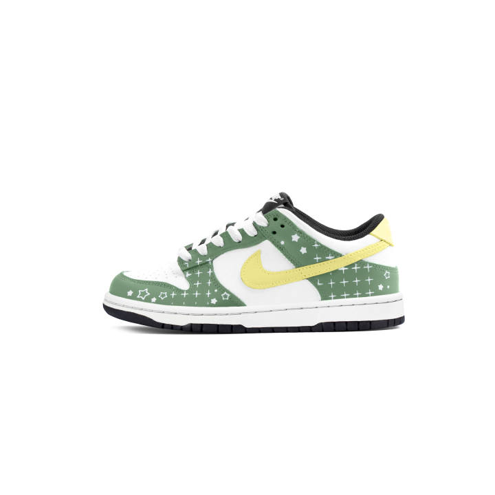Nike Nike Dunk Synthetic Leather Abrasion Resistant Low top Skateboard Shoes Unisex Light Green