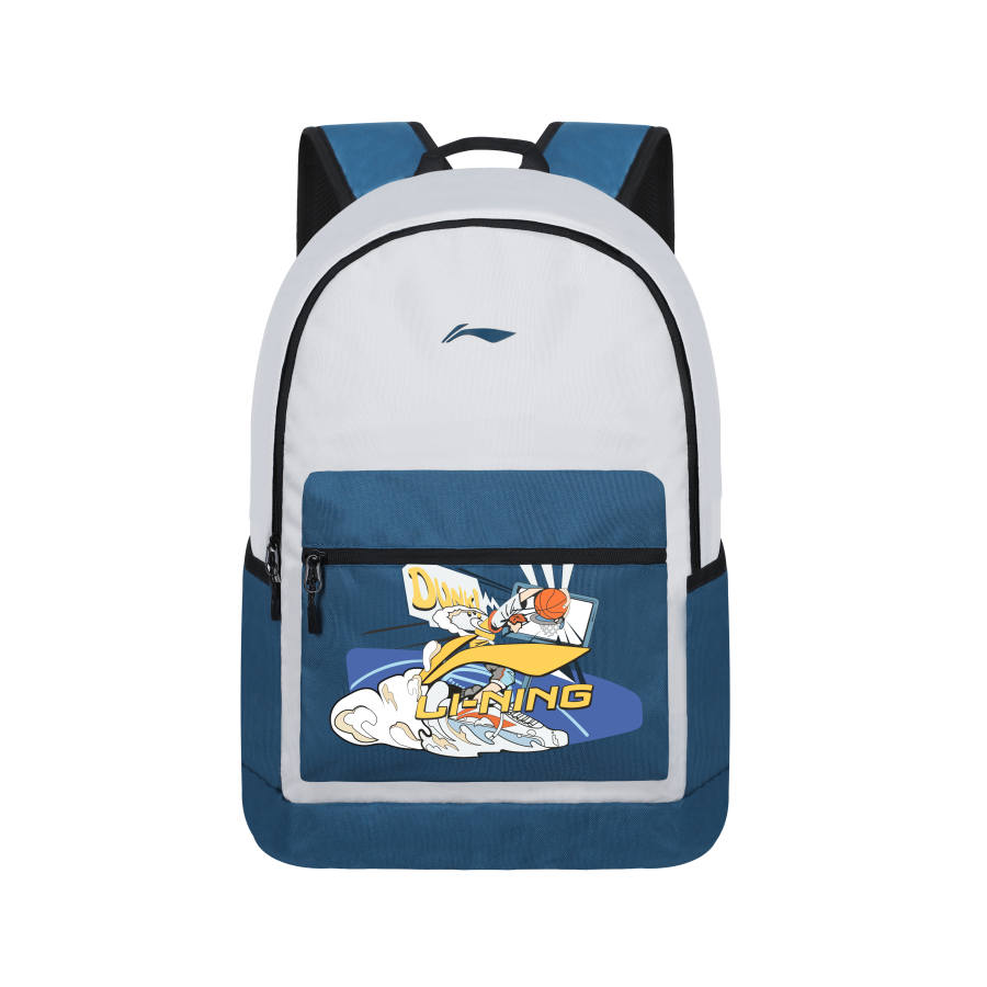 Li-Ning Li Ning Polyester Backpack Regular Unisex Denim Blue & White & Gray
