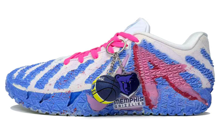Nike Nike Ja Morant 3 Cushioning Abrasion Resistant Low top Basketball Shoes Men's Blue Pink