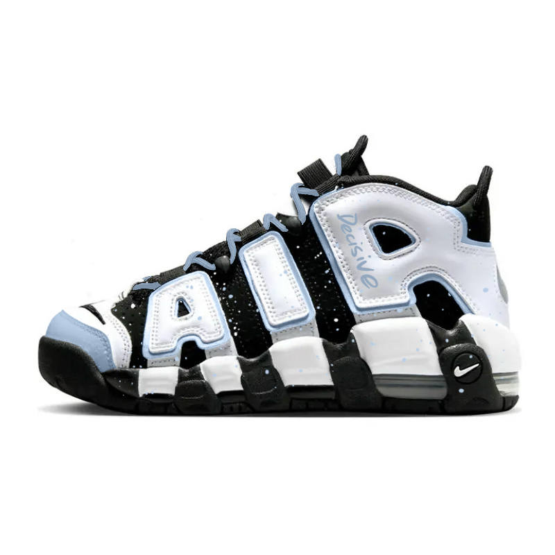 Nike Nike Air More Uptempo GS Frost Blue Ink, Comfortable Versatile Cushioning Mid top Vintage Basketball Shoes Women's