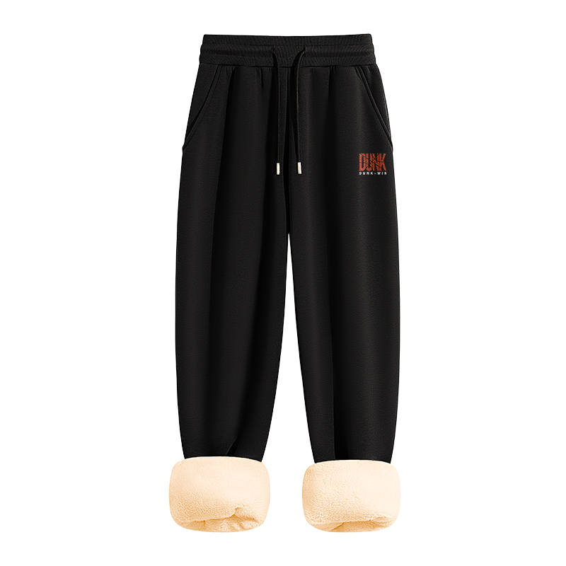 Tonlion Casual Pants Unisex Thickened And Fleece Lined Sweatpants