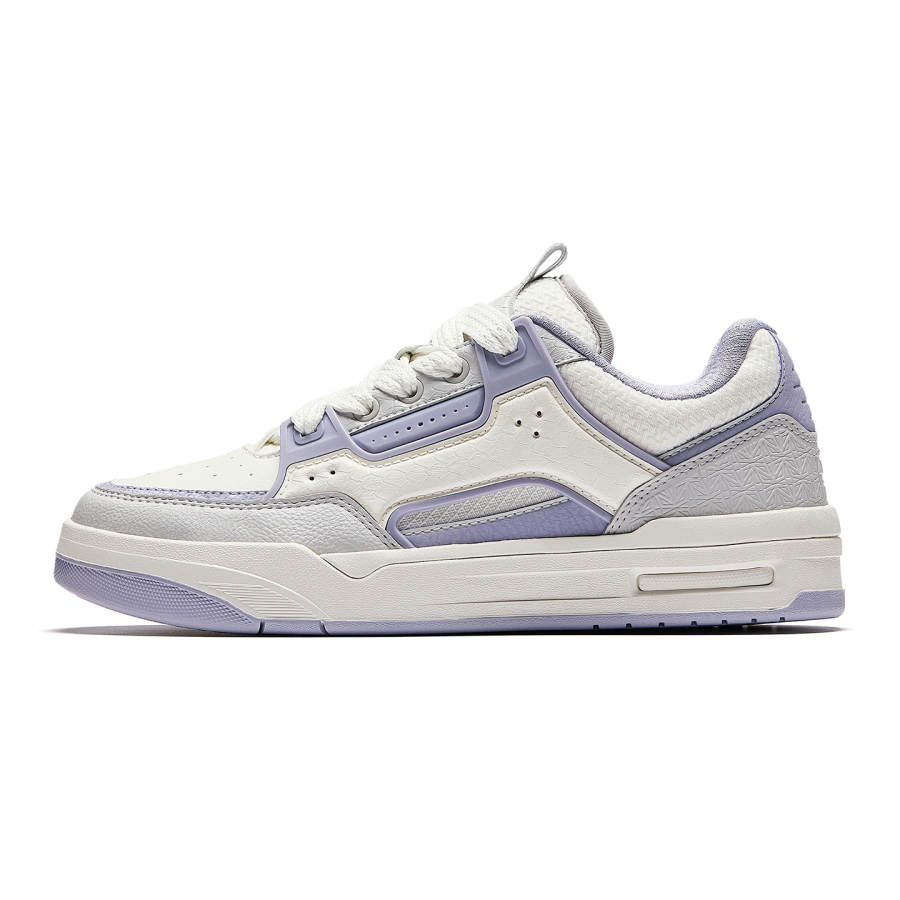 Anta Textile, Synthetic Leather Low top Skateboard Shoes Women's Purple