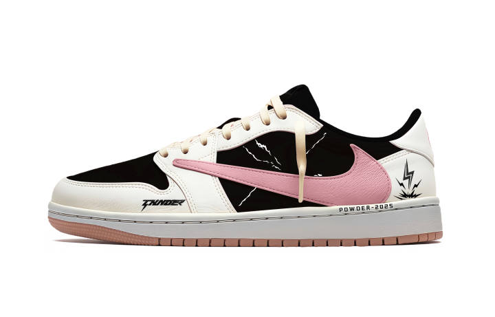 Jordan Travis Scott x Jordan Air Jordan 1 Hook, Blitz Cushioning Abrasion Resistant Cushioning, Wear Resistant Low top