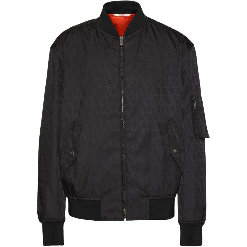Valentino Toile Iconographe Jacquard Zip Up Bomber Jacket