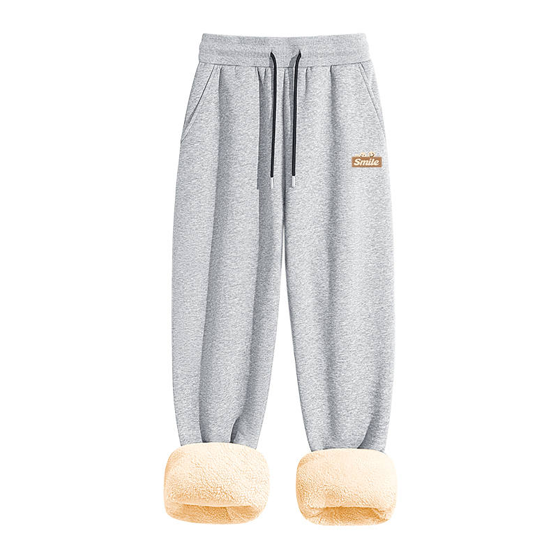 Tonlion Casual Pants Unisex Thickened And Fleece Lined Sweatpants