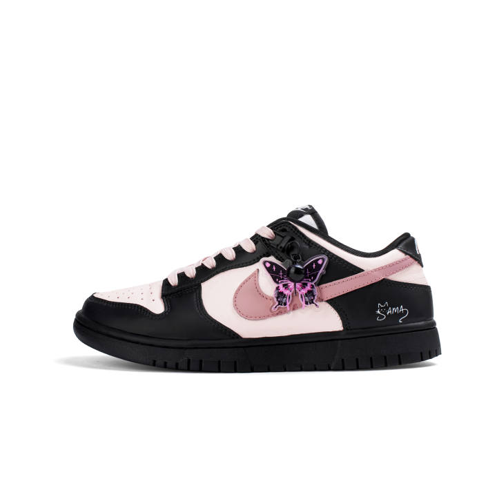 Nike Nike Dunk Abrasion Resistant Low top Skateboard Shoes Unisex Black Pink