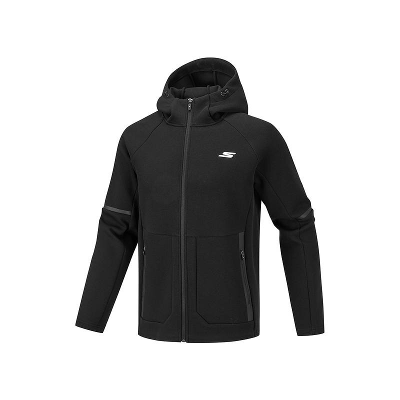Skechers Jackets Men's Carbon Black/0018 Hooded Moderate Other