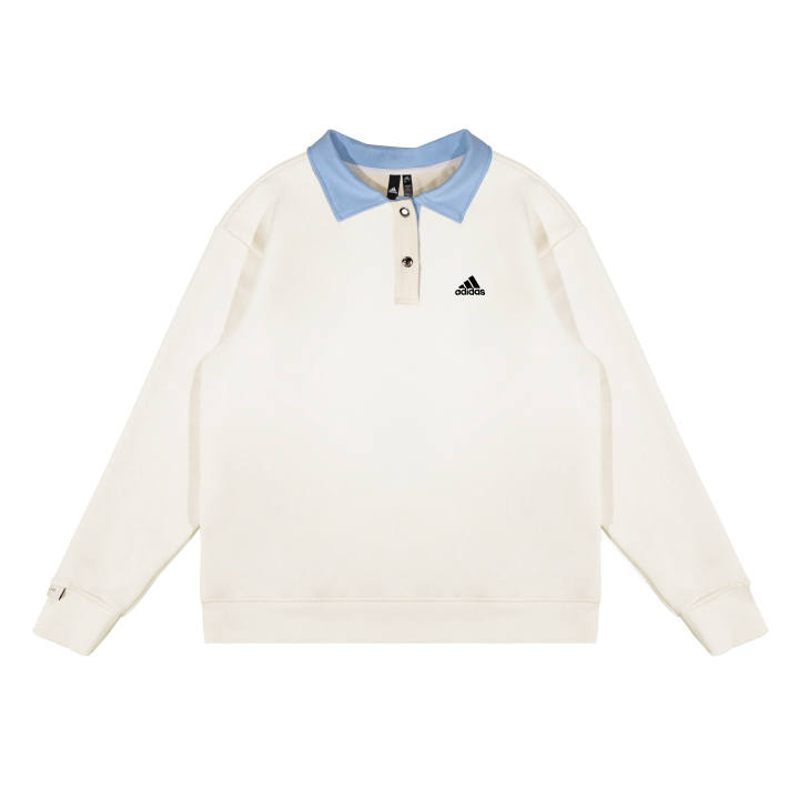 Adidas Adidas Sweatshirts Unisex Jade White Lapel Moderate Regular