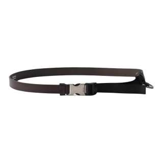 PRADA Leather Belts Men's Coffee Brown Width 2cm