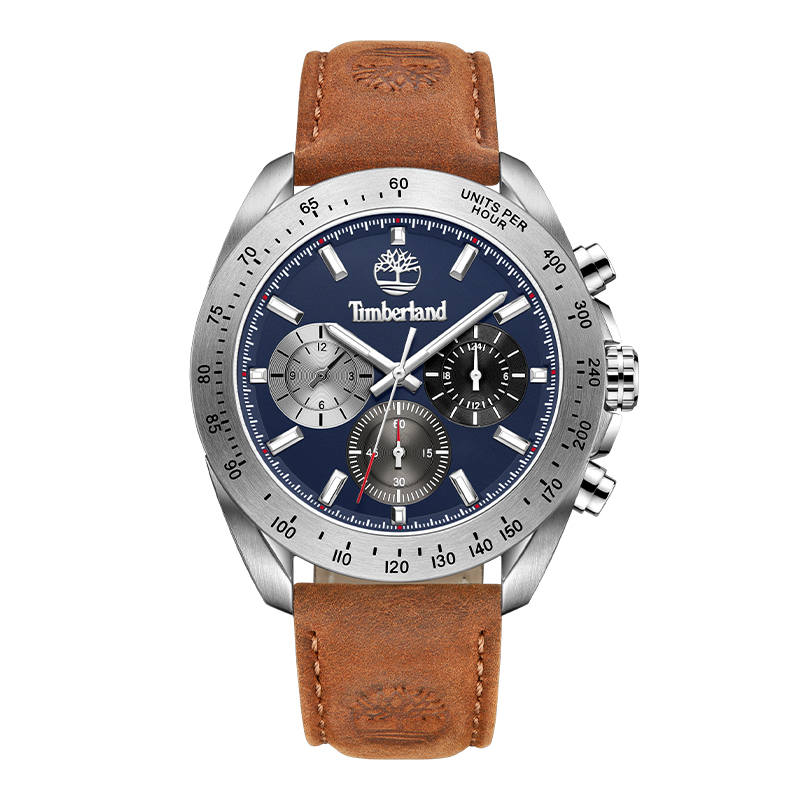 Timberland Carrigan Wrist Watches Quartz Movement Leather Strap 44mm Yellow Watch Dial Men's Watches