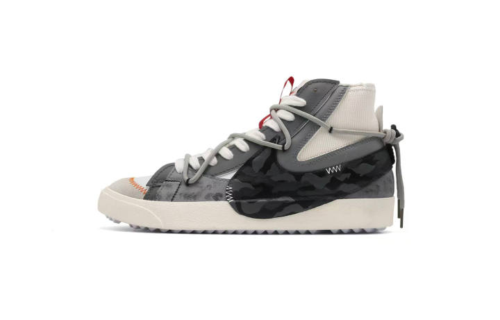 Nike Nike Blazer Abrasion Resistant Abrasion Resistant Mid top Skateboard Shoes Unisex Gray White