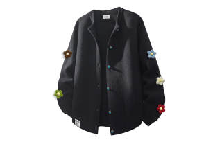 Emoji Knitwear Unisex Crew Neck Moderate Cardigan