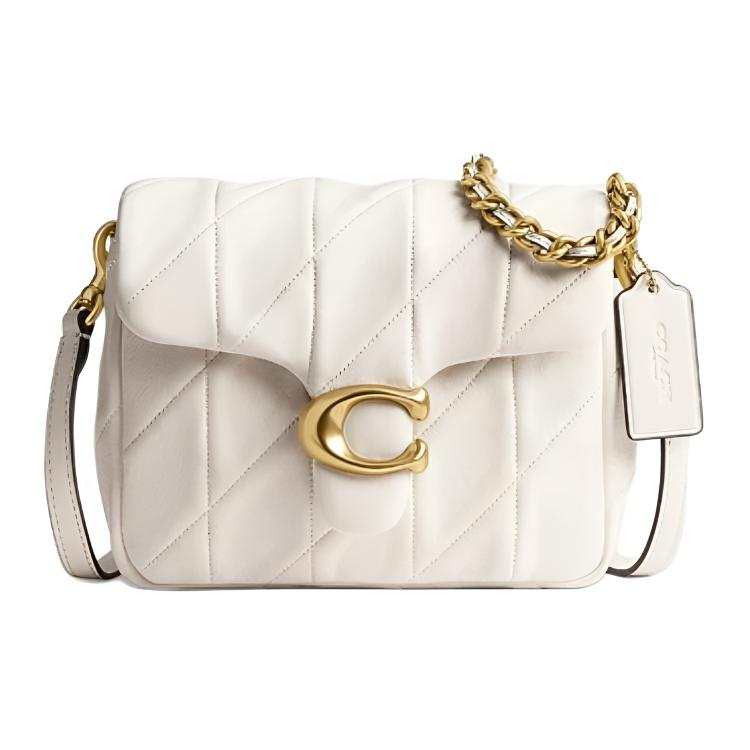 COACH Times Square Tabby Sheepskin Crossbody Bag, Shoulder Bag Medium Women's White
