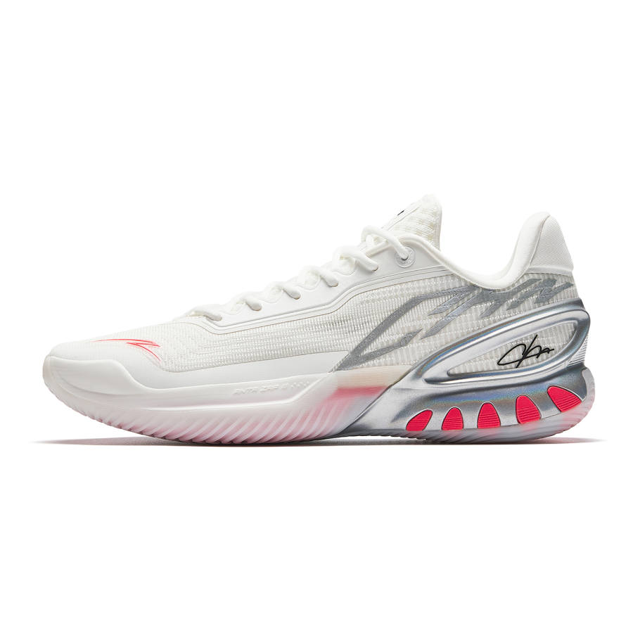 Anta Zap 3 Cushioning, Wear Resistant Low top Basketball Shoes Men's White Red
