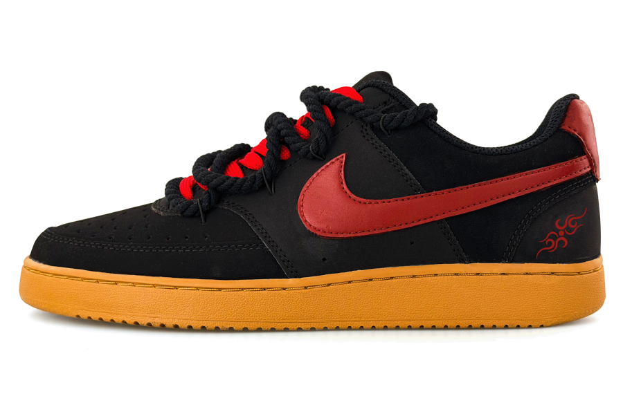 Nike Nike Court Vision 1 Abrasion Resistant Abrasion Resistant Low top Skateboard Shoes Men's Black Red
