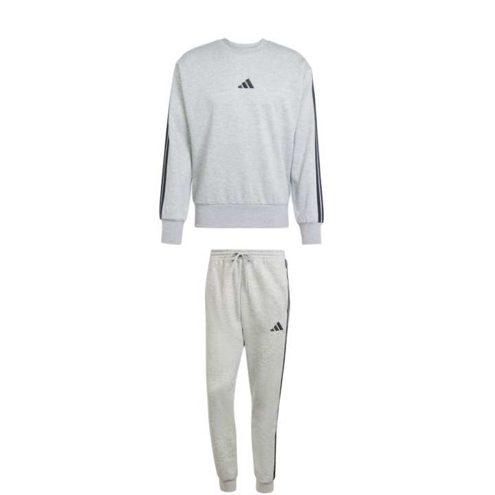 Adidas Adidas Sweatshirt Sets Men's Clothing Sets Gray Top+Gray Bottom Crew Neck Moderate
