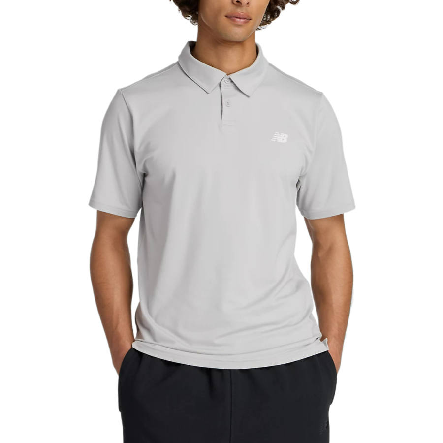 New Balance New Balance Polo Shirts Men's Gray Polo Collar Moderate Straight Fit